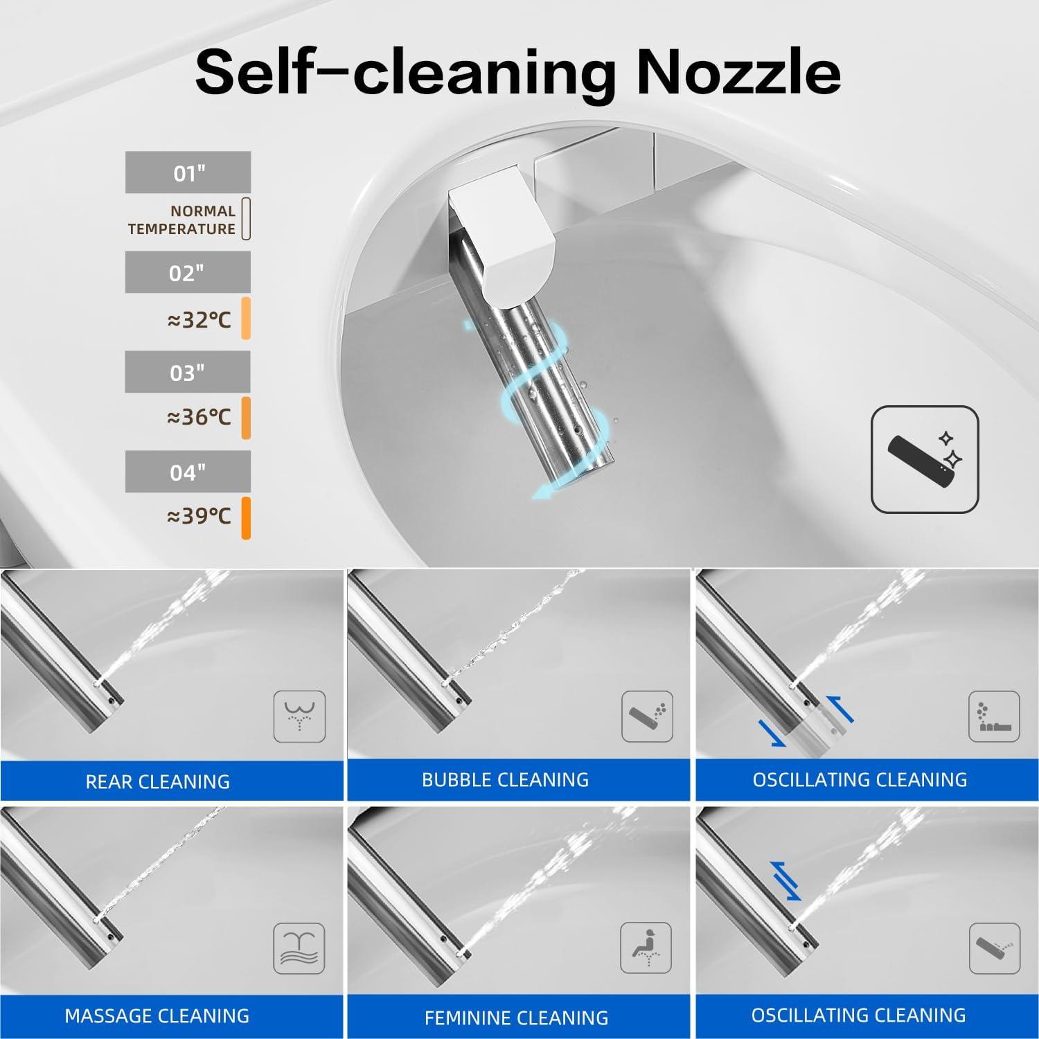 Elongated Toilet Seat Bidet