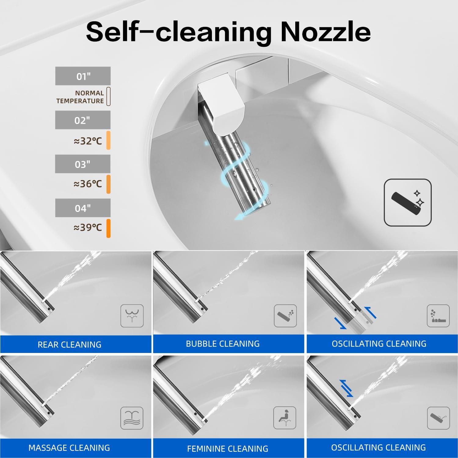 Elongated Toilet Seat Bidet