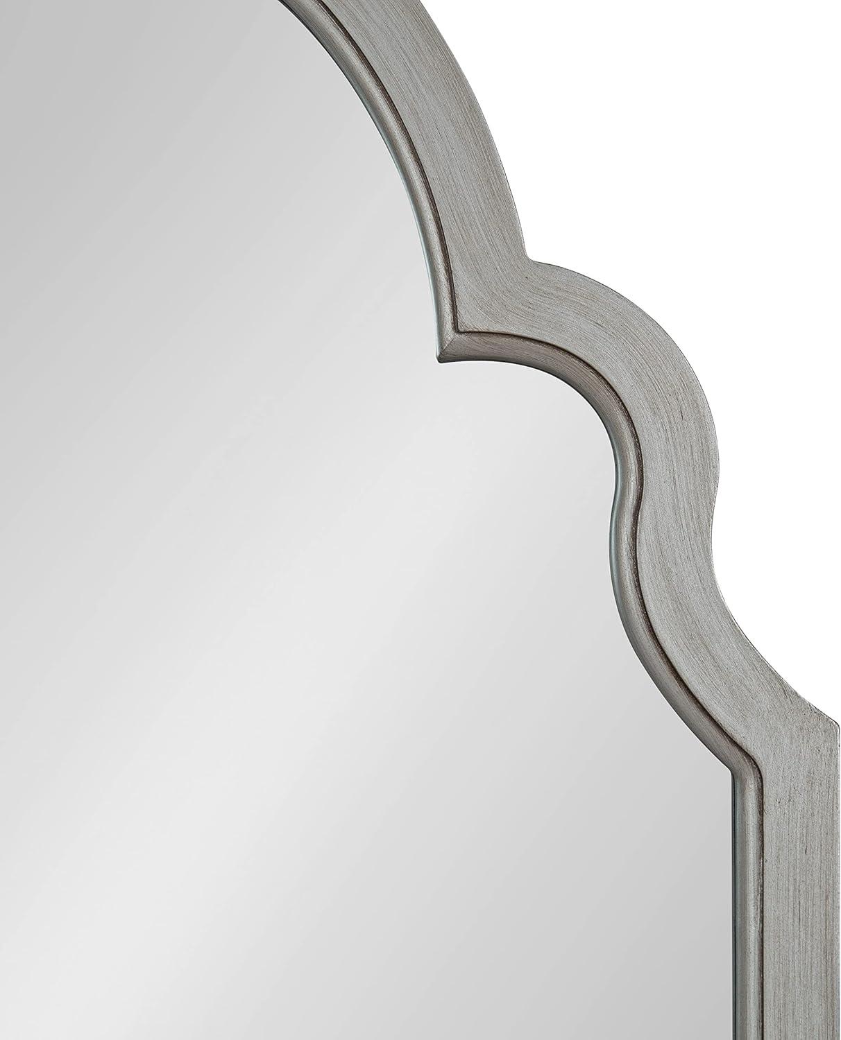 Kate and Laurel Hogan MDF Arch Mirror, 24x36, Silver