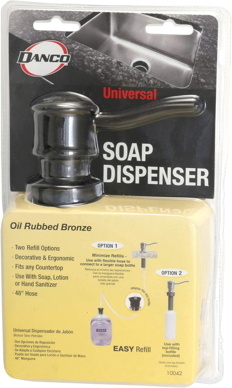 Oil Rubbed Bronze Curved Nozzle Soap Dispenser with Hose