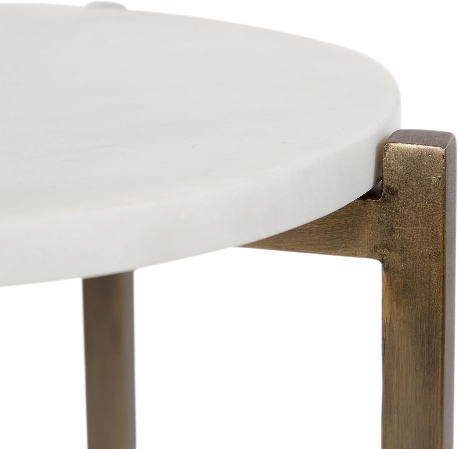 Kate and Laurel Moxley  Metal Tea Table, 11x11x25, Walnut Brown