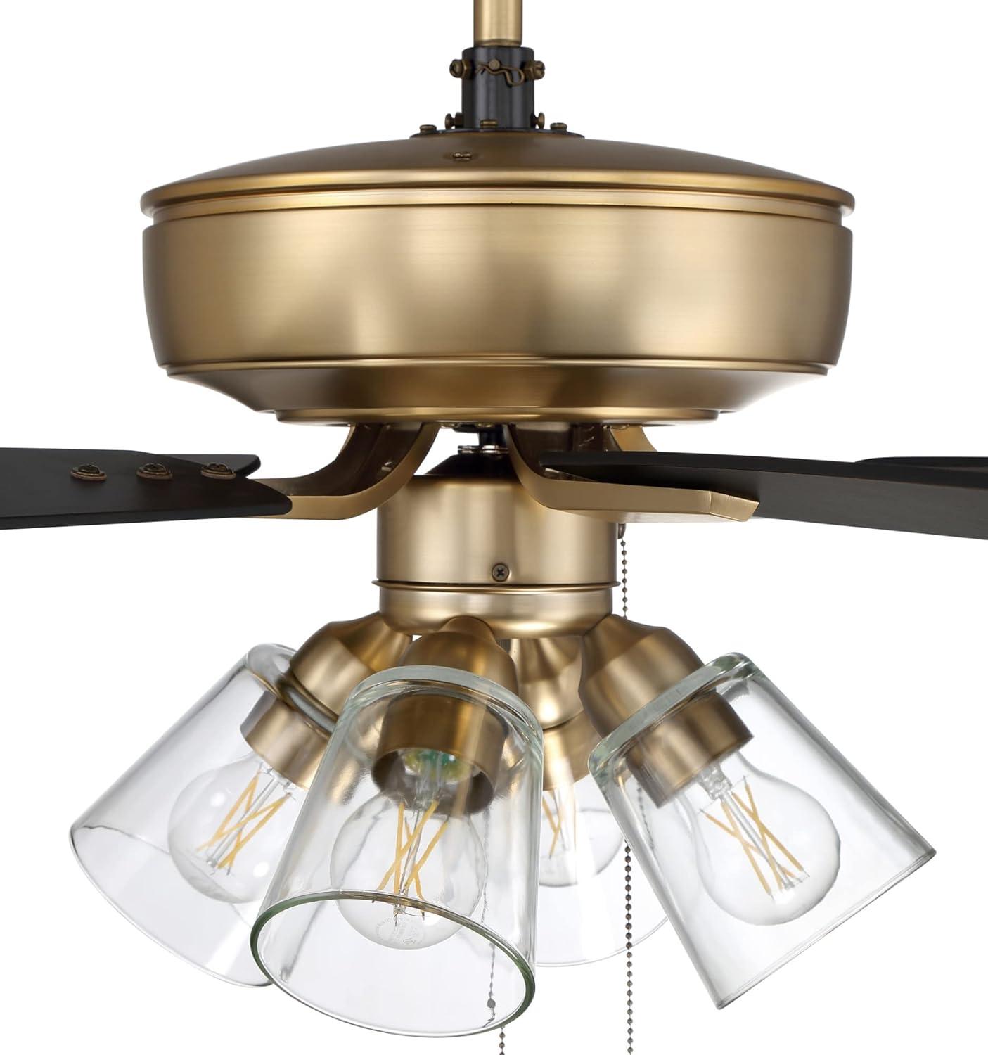 Pro Plus 104 Clear 4 Light Kit 52'' Ceiling Fan with Light Kit