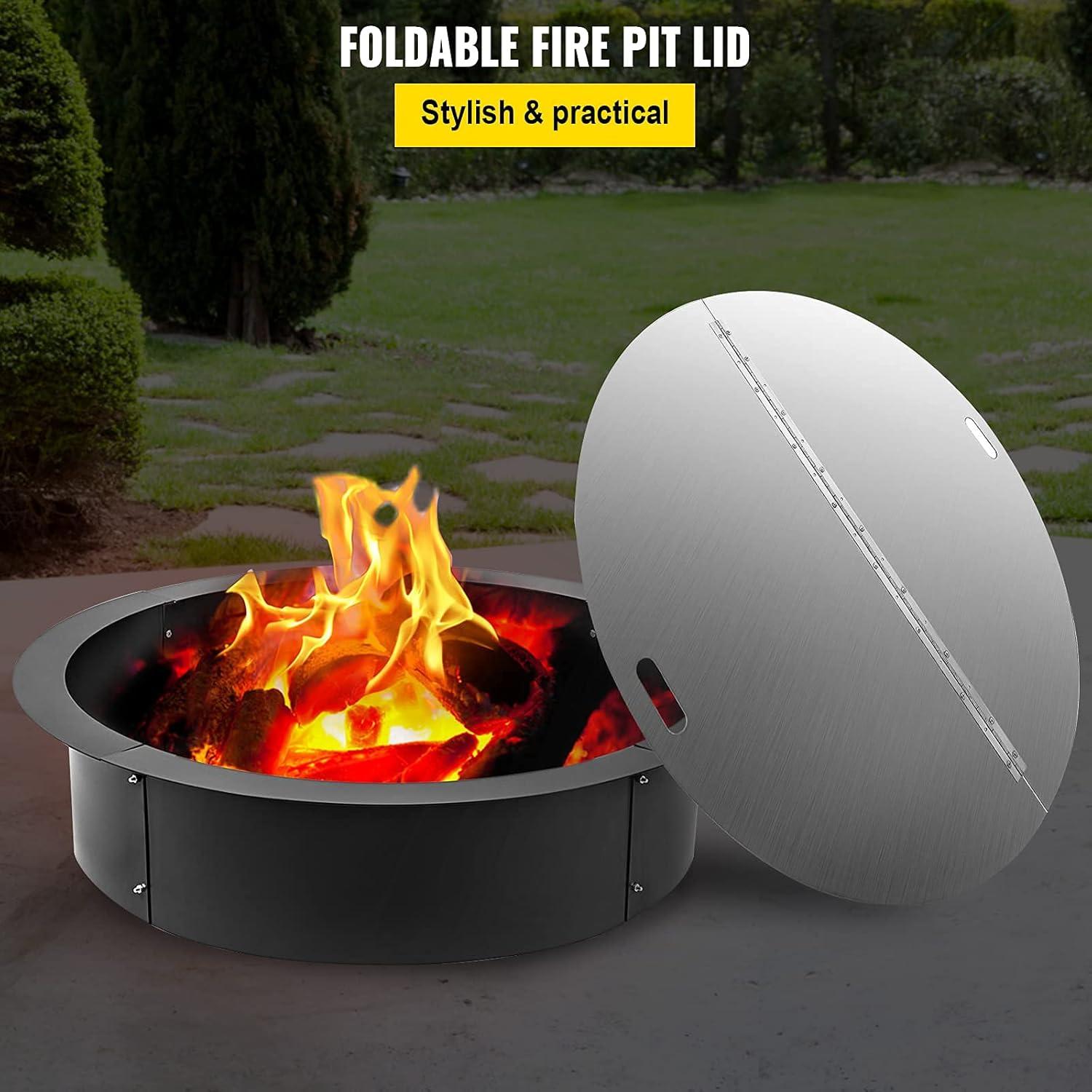 40'' Round Stainless Steel Fire Pit Lid