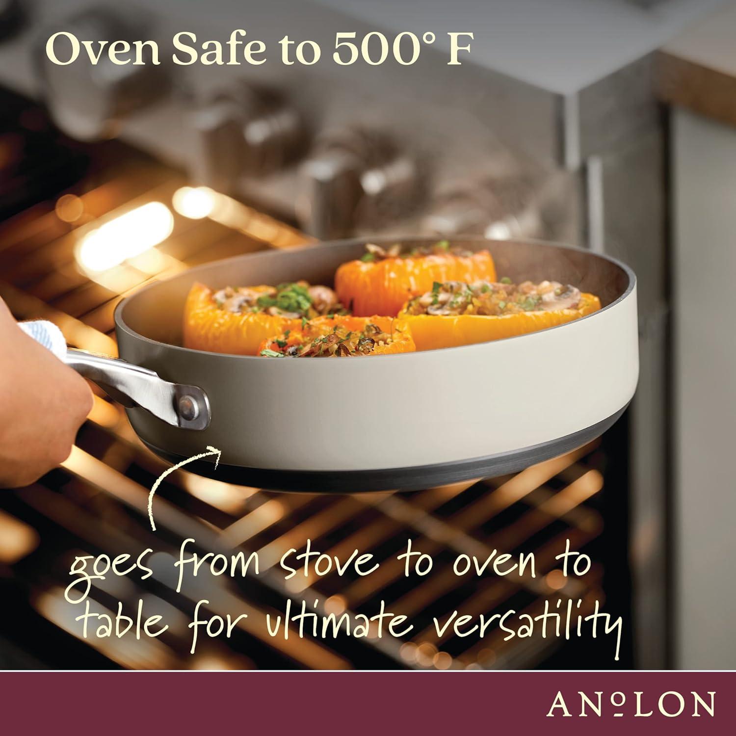 Anolon Achieve Hard Anodized Nonstick Saute Pan with Lid - 3 Quart