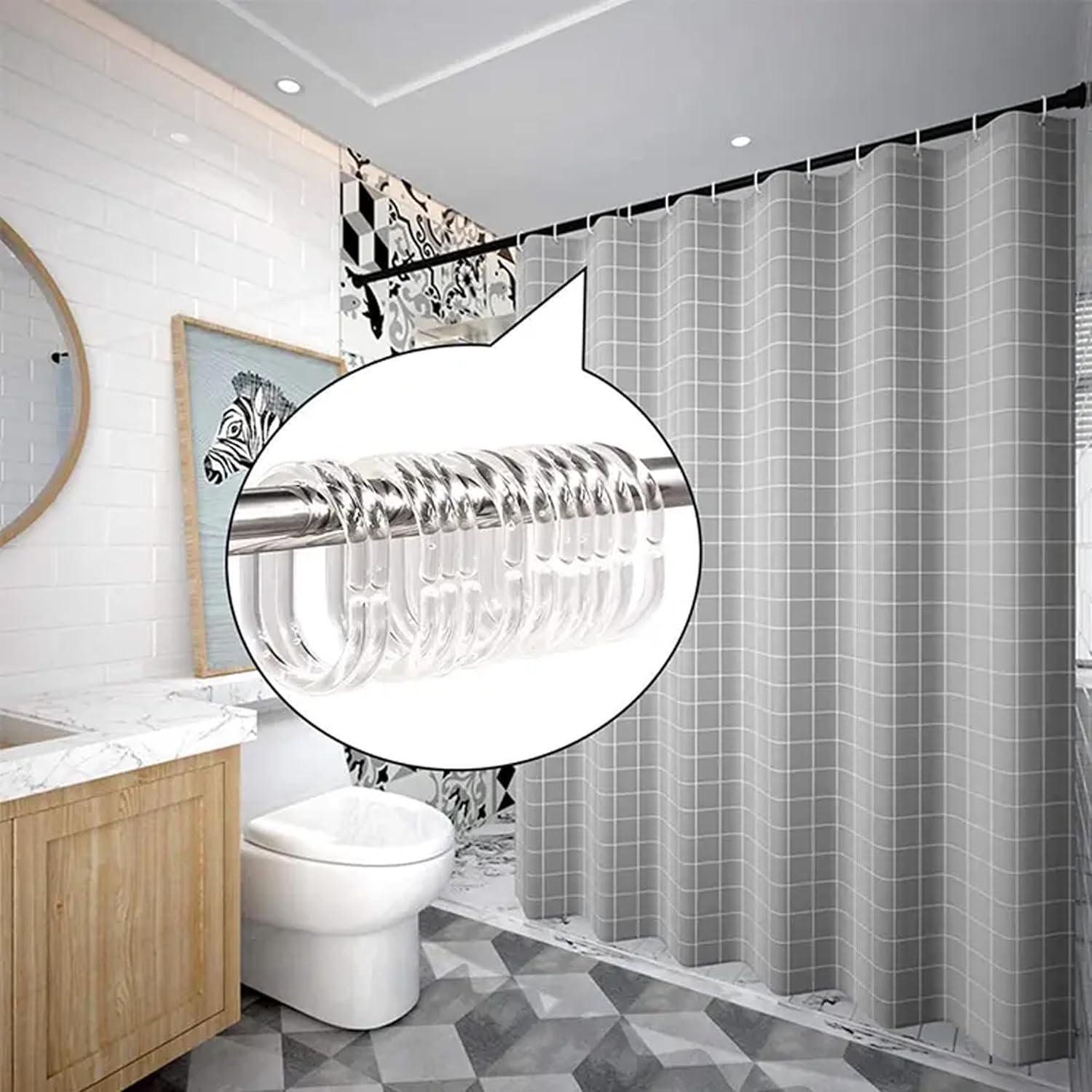 Evideco Solid Plastic Shower Curtain Hooks Rings & Reviews | Wayfair