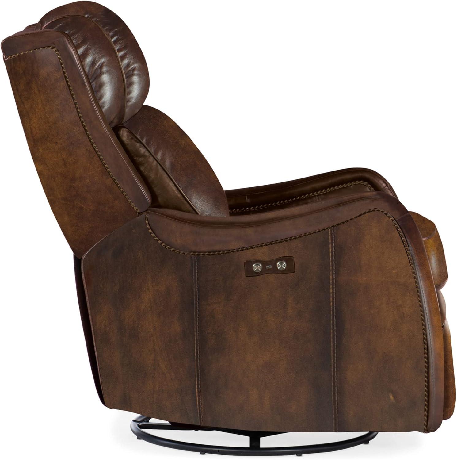 RC Leather Swivel Power Recliner