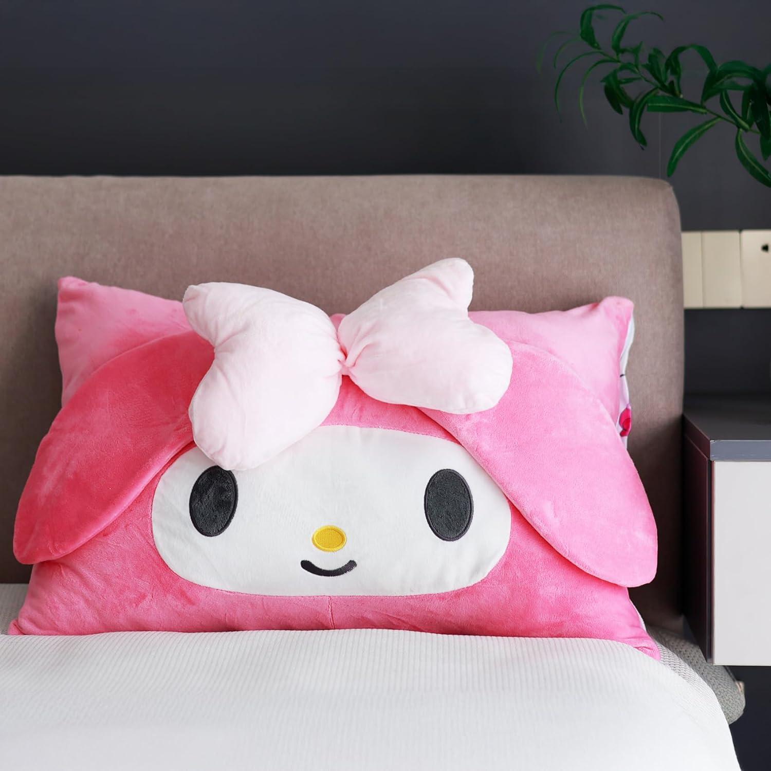 Teyeuf Kawaii Pillowcase,Cotton Pillowcases,Cute Pillow,Cute Girl Plush Pillow Slips,for Dormitory Decorative Bedroom Livingroom, 62×42CM
