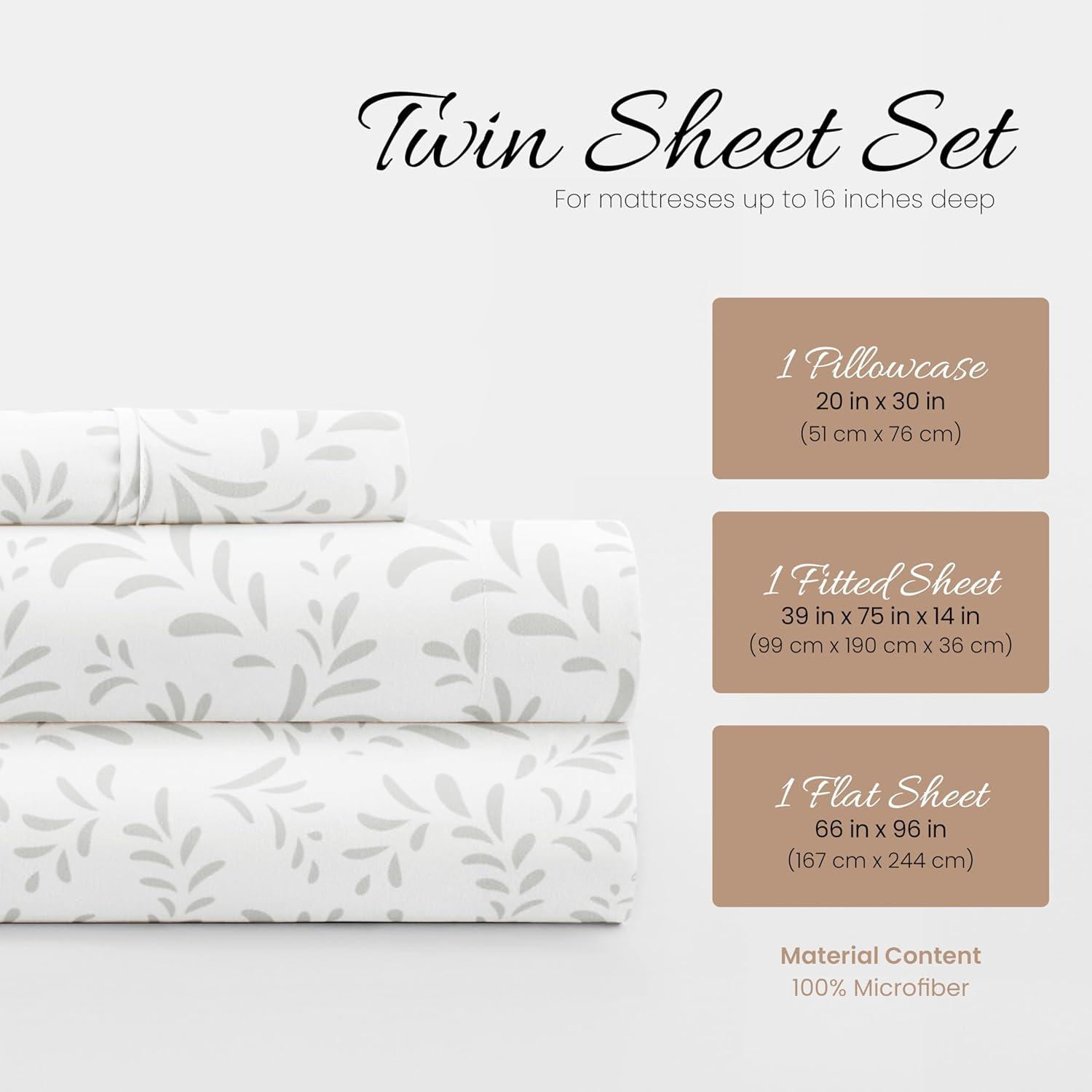 Simply Soft™ Burst of Vines Pattern Microfiber Sheet Set