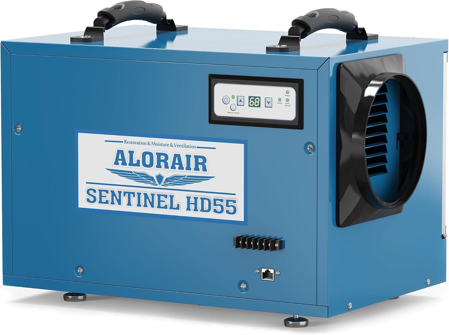 AlorAir Blue 113-Pint Commercial Dehumidifier with Humidistat and Pump