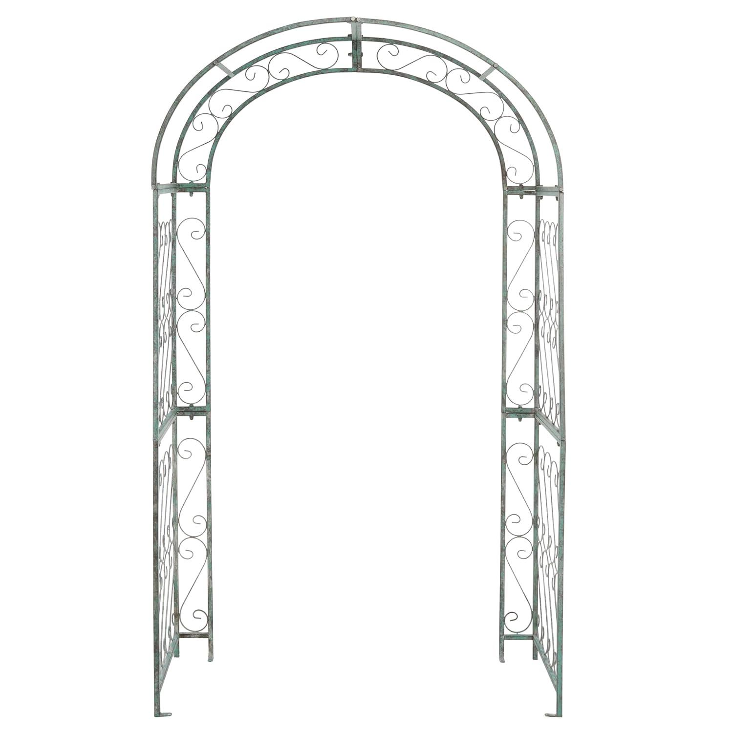 Pagan 48.5'' W x 18.5'' D Iron Arbor in Green