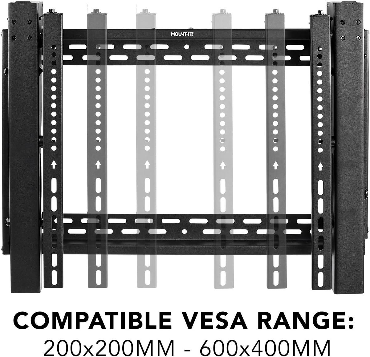 Mount-It! Pop Out Video Wall Mount | Digital Signage TV Menu Board Mount For 32 to 70" TVs & Up to VESA 600x400 | Commercial Grade 154 Lbs. Capacity