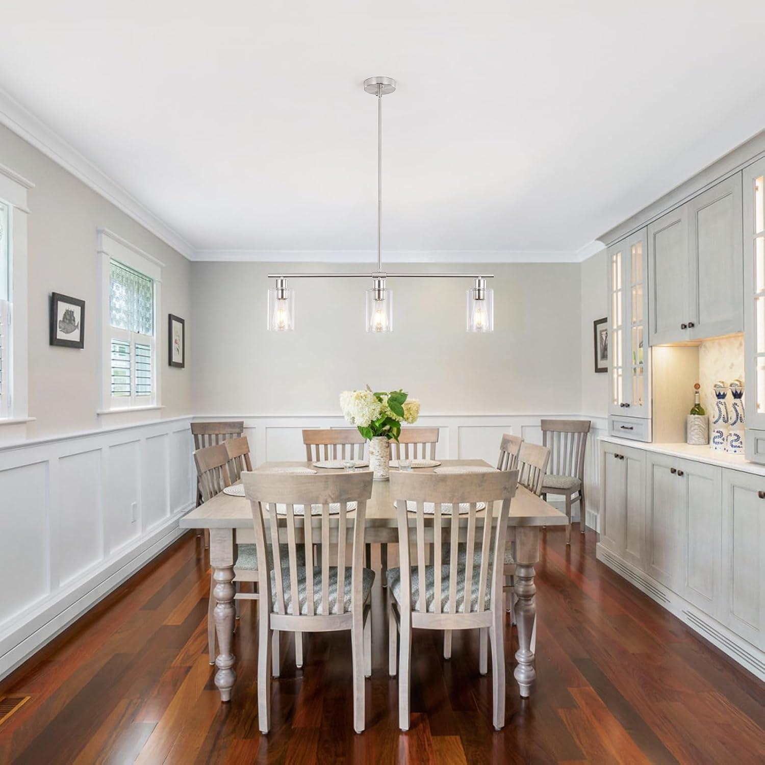 Vikaey Metal Black Chandelier, 12-Light Farmhouse Classic Candle Ceiling Hanging Light Fixture, Rustic Pendant Lighting for Kitchen Island, Dining Room, Living Room, Stair, UL Listed