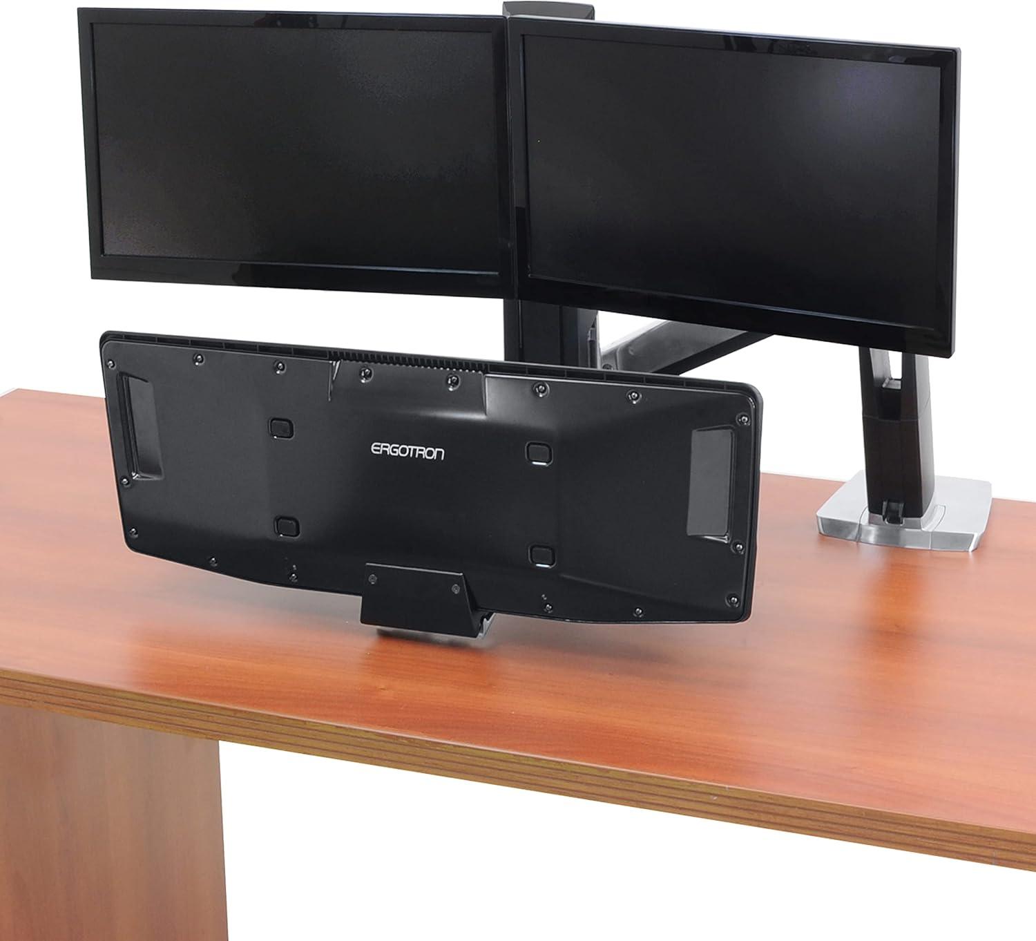 Ergotron WorkFit-A with Suspended Keyboard, Dual Monitors