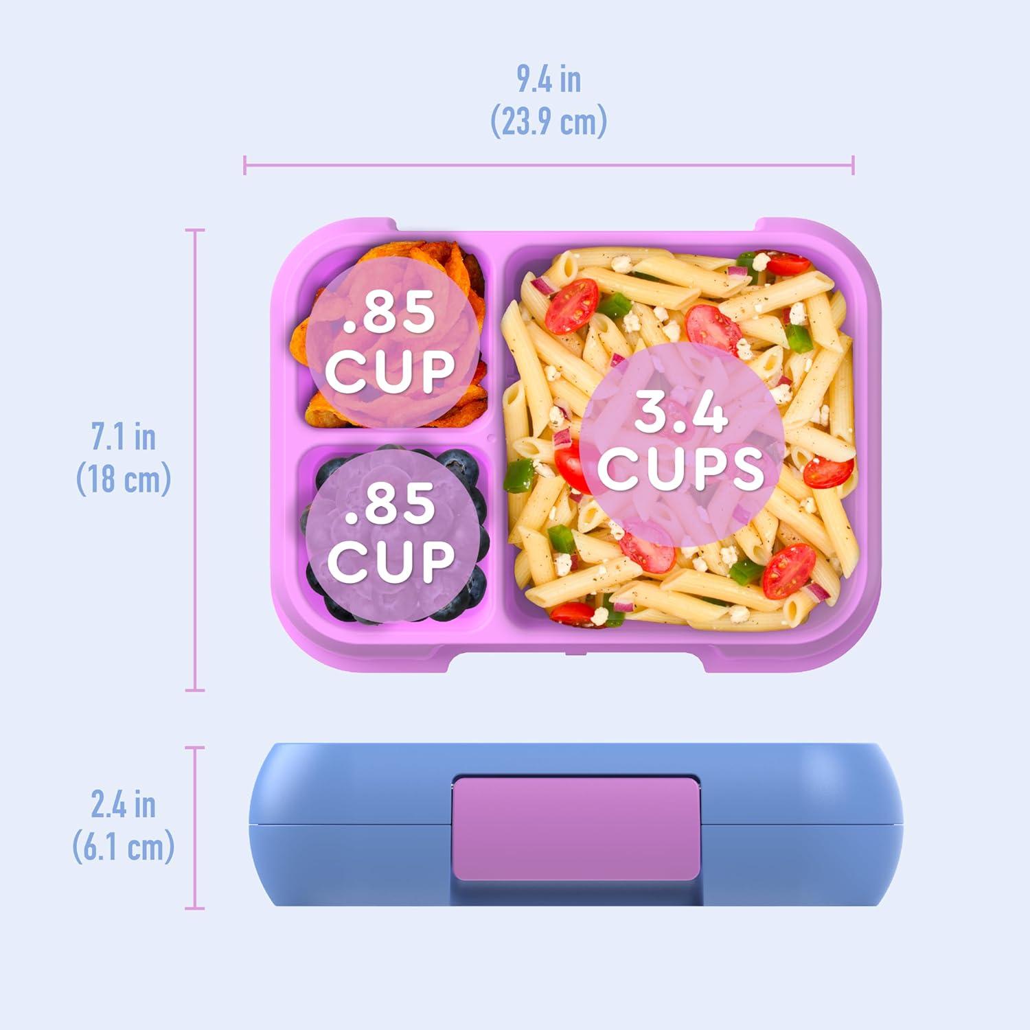 Bentgo Pop Leakproof Bento-Style Lunch Box with Removable Divider-3.4 Cup - Periwinkle/Pink