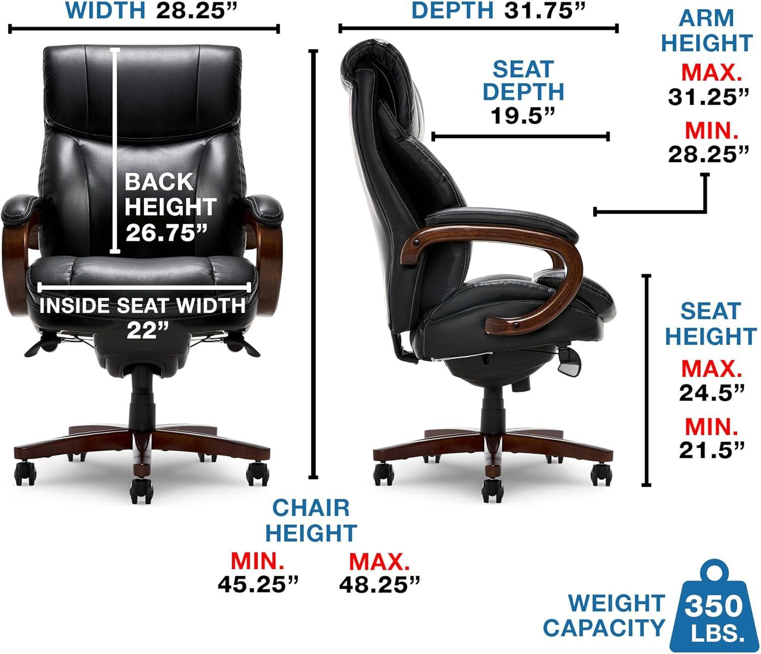 La-Z-Boy Trafford Big and Tall Executive Ergonomic Office Chair with AIR Lumbar Technology