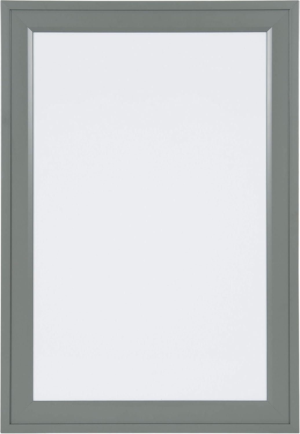 27.5" x 18.5" Bosc Framed Magnetic Dry Erase Gray - DesignOvation