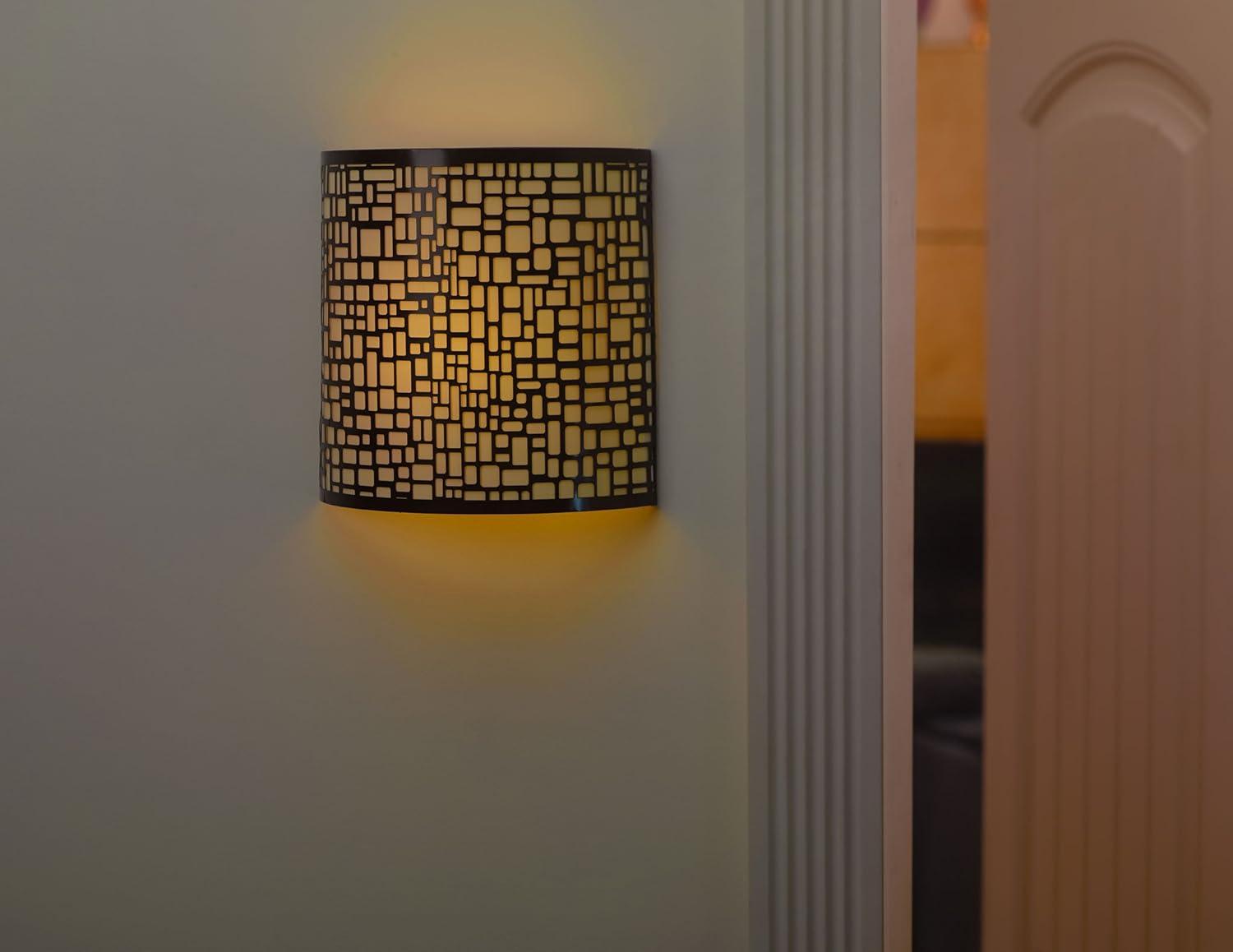 It's Exciting Lighting IEL-2901 London Barrel Wireless Wall Sconce, Amber, Wall, 9.88 in L x 3.90 in W x 9.87 in H