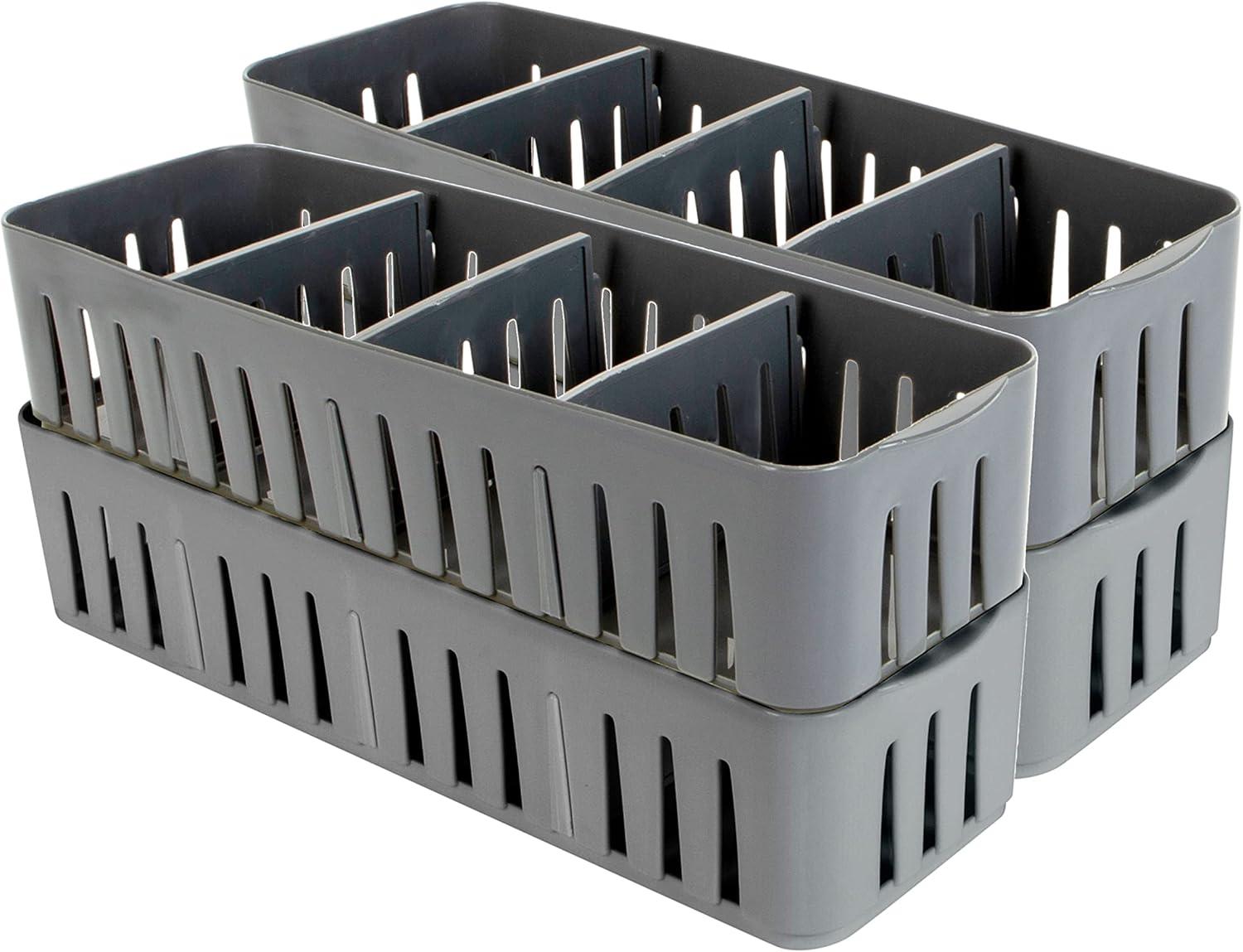 Simplify Adjustable Office Drawer Organizer (Set of 4)
