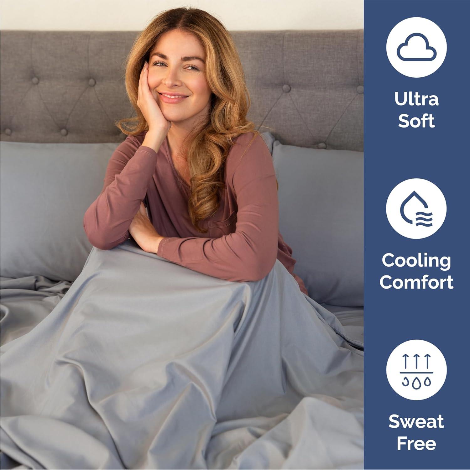 CGK Linens 4 Piece Sheet Set Premium Cooling, Soft & Wrinkle Free Sheet Set