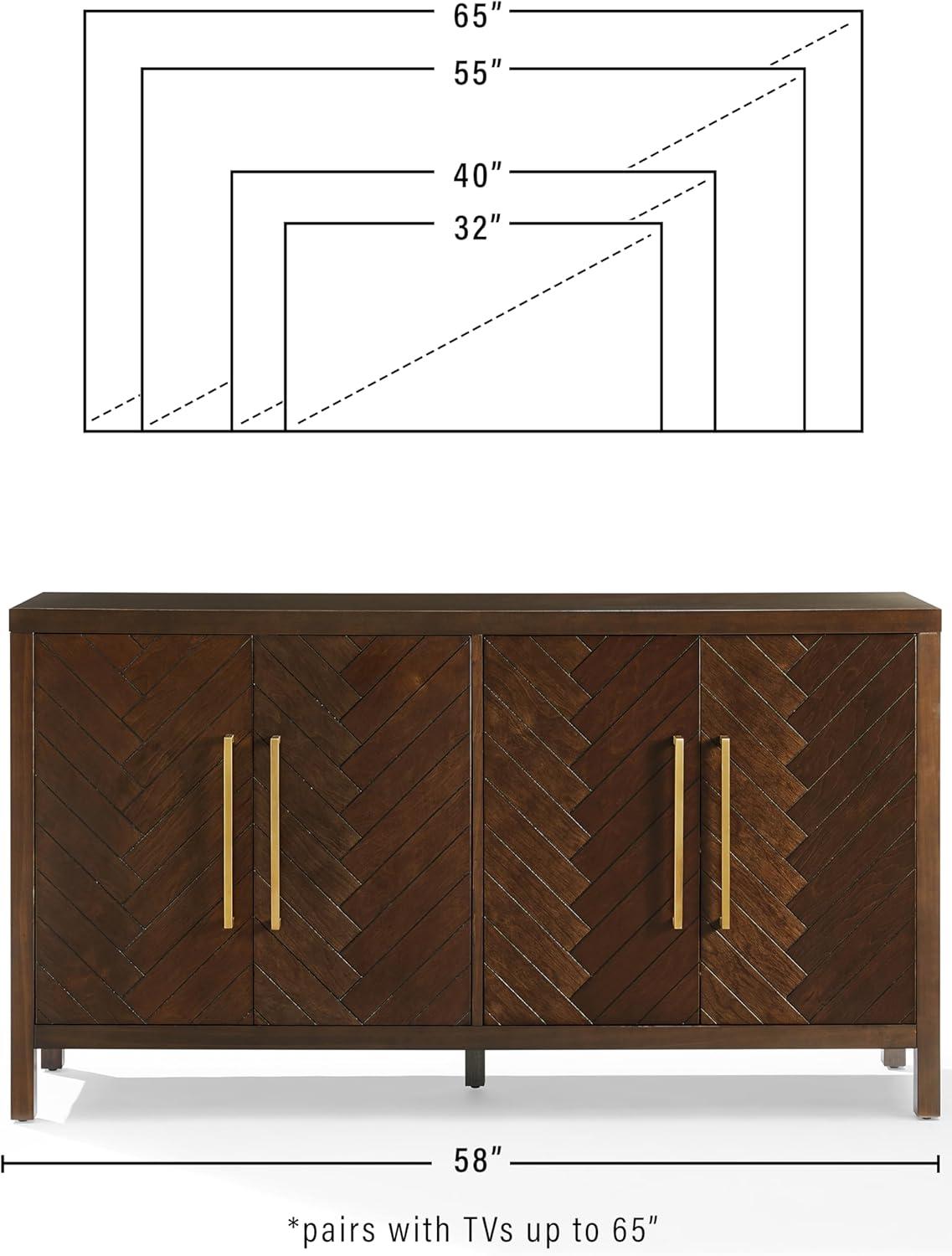 Darcy Sideboard Dark Brown - Crosley