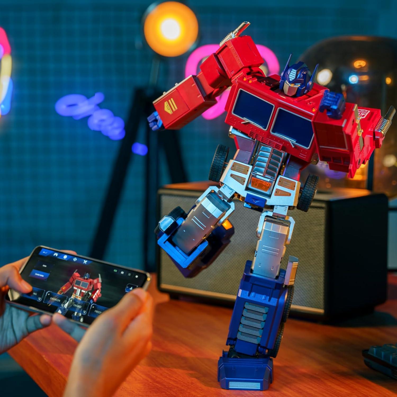 Robosen Elite Programmable Red and Blue Transformer Robot Toy