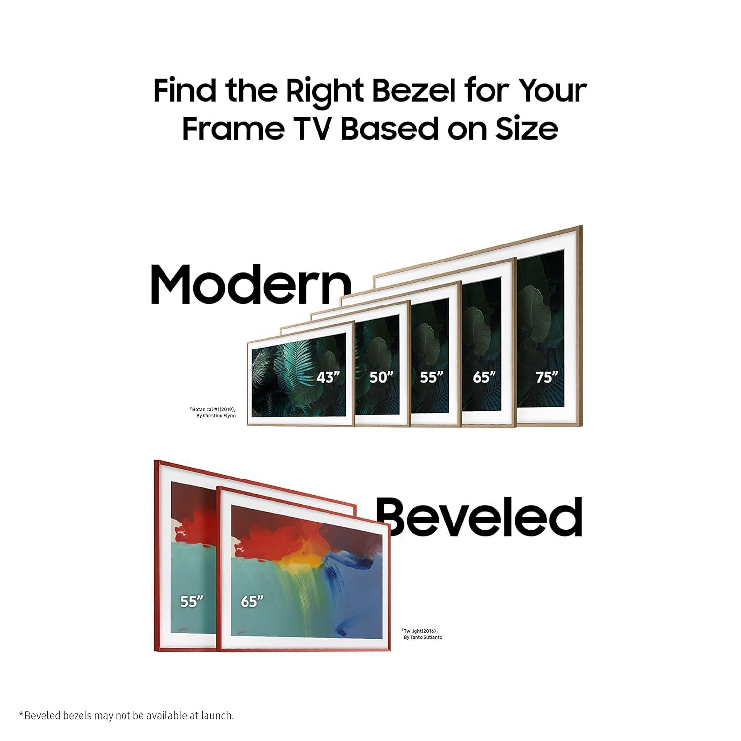 Samsung 85" The Frame Customizable Bezel - Modern Teak
