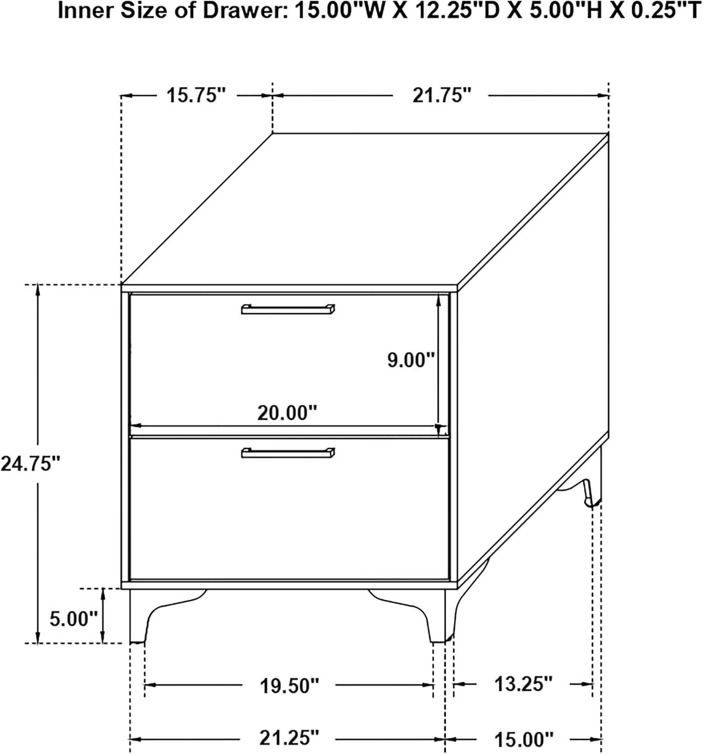 Newline Kendall 2-Drawer Nightstand