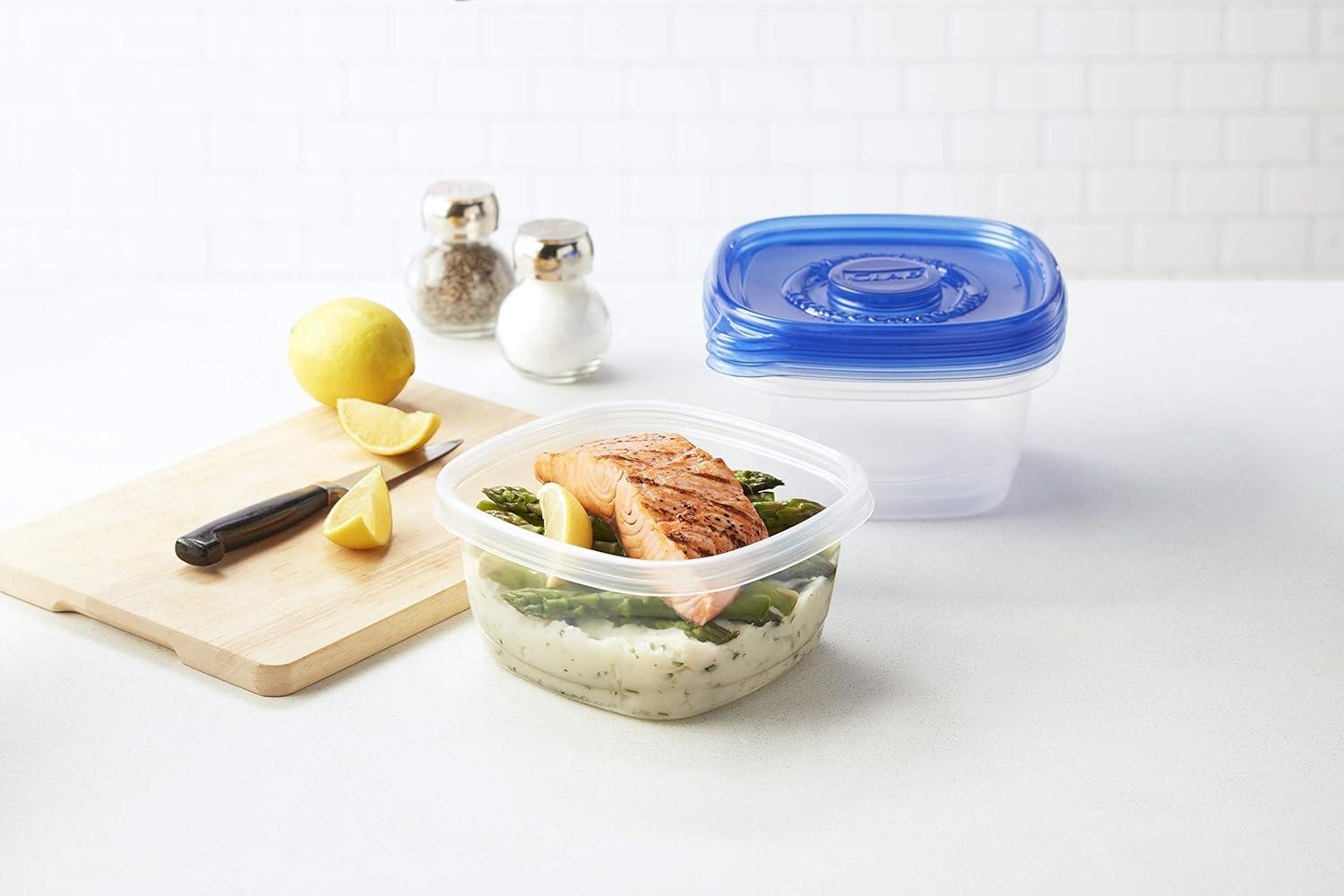 Clear BPA-Free Plastic Tall Square Lunch Containers Set