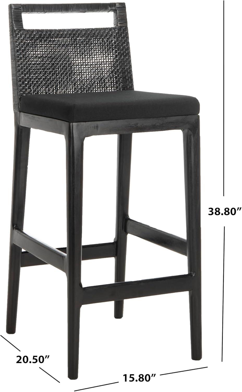 Darin Bar Stool - SEA4015 - Dark Brown/Black - Safavieh