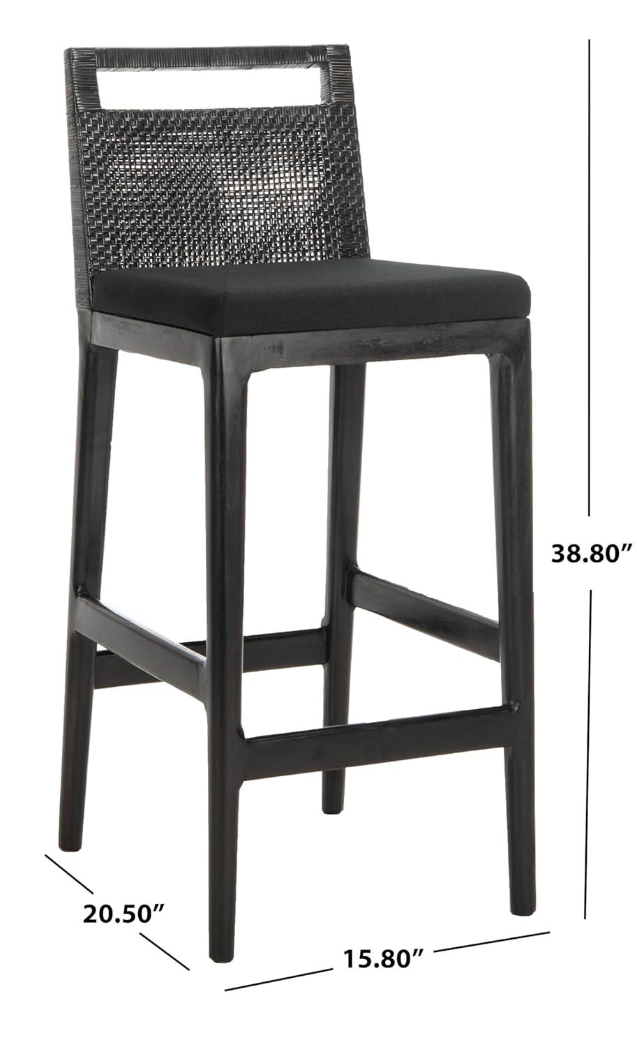 Darin Bar Stool - SEA4015 - Dark Brown/Black - Safavieh