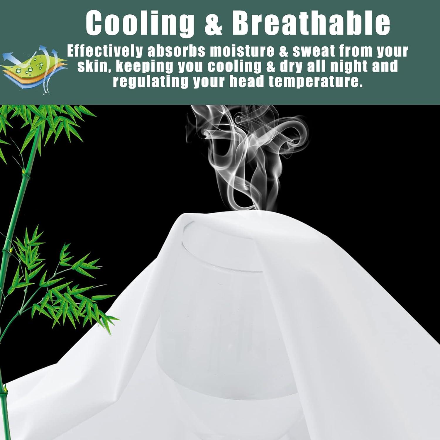 Bedsure Bedsure Pillow Cases Queen Size Set Of 2 - Polyester & Rayon Derived From Bamboo Cooling Pillowcase, Breathable, Soft And Wrinkle-Free Pillow Covers With Envelope Closure, Gifts, 20X30 Inches