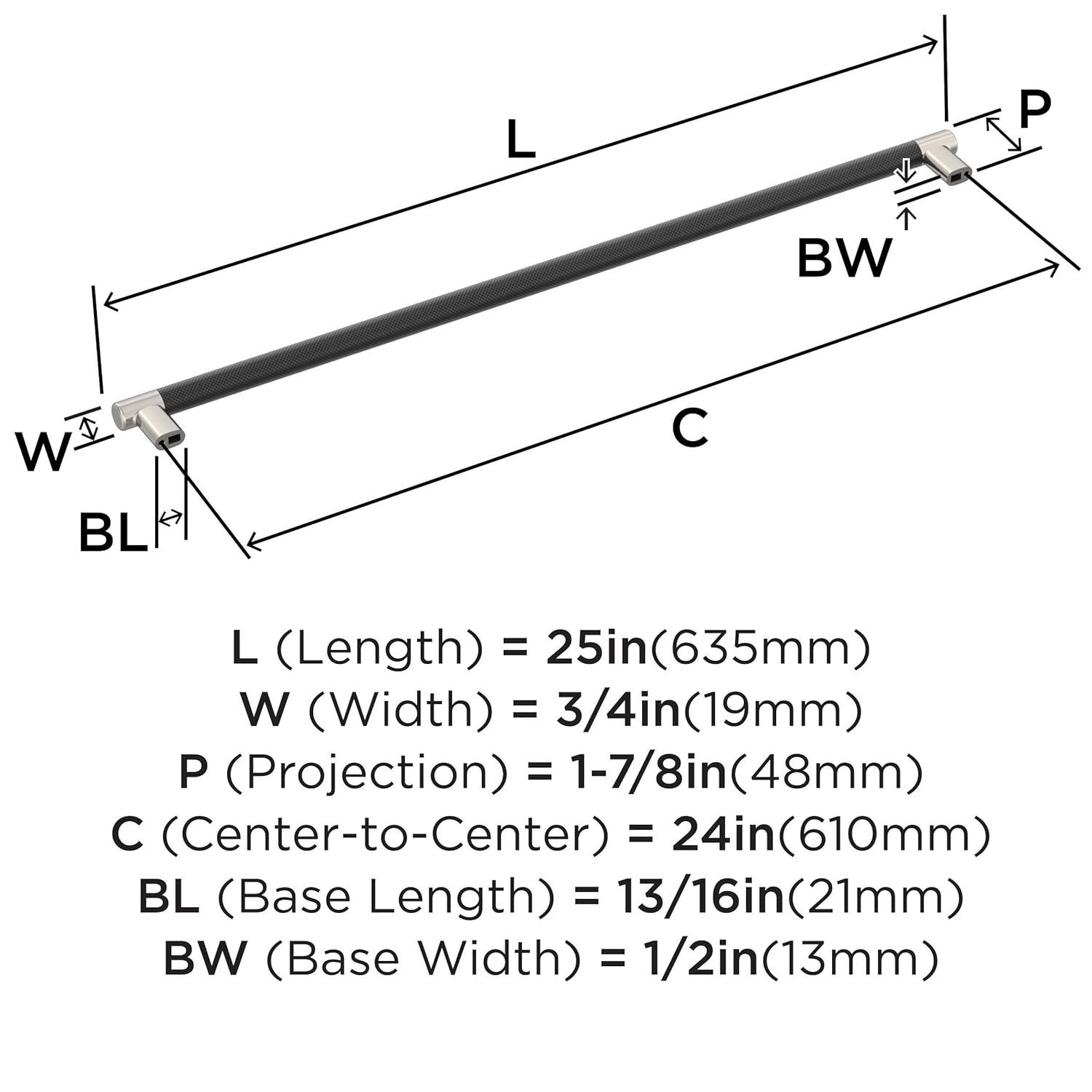 Amerock Esquire 24" Center to Center Appliance Pull | Wayfair
