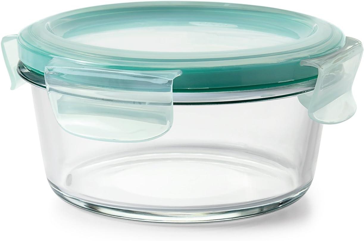 Teal 30-Piece Glass and Plastic Food Storage Container Set