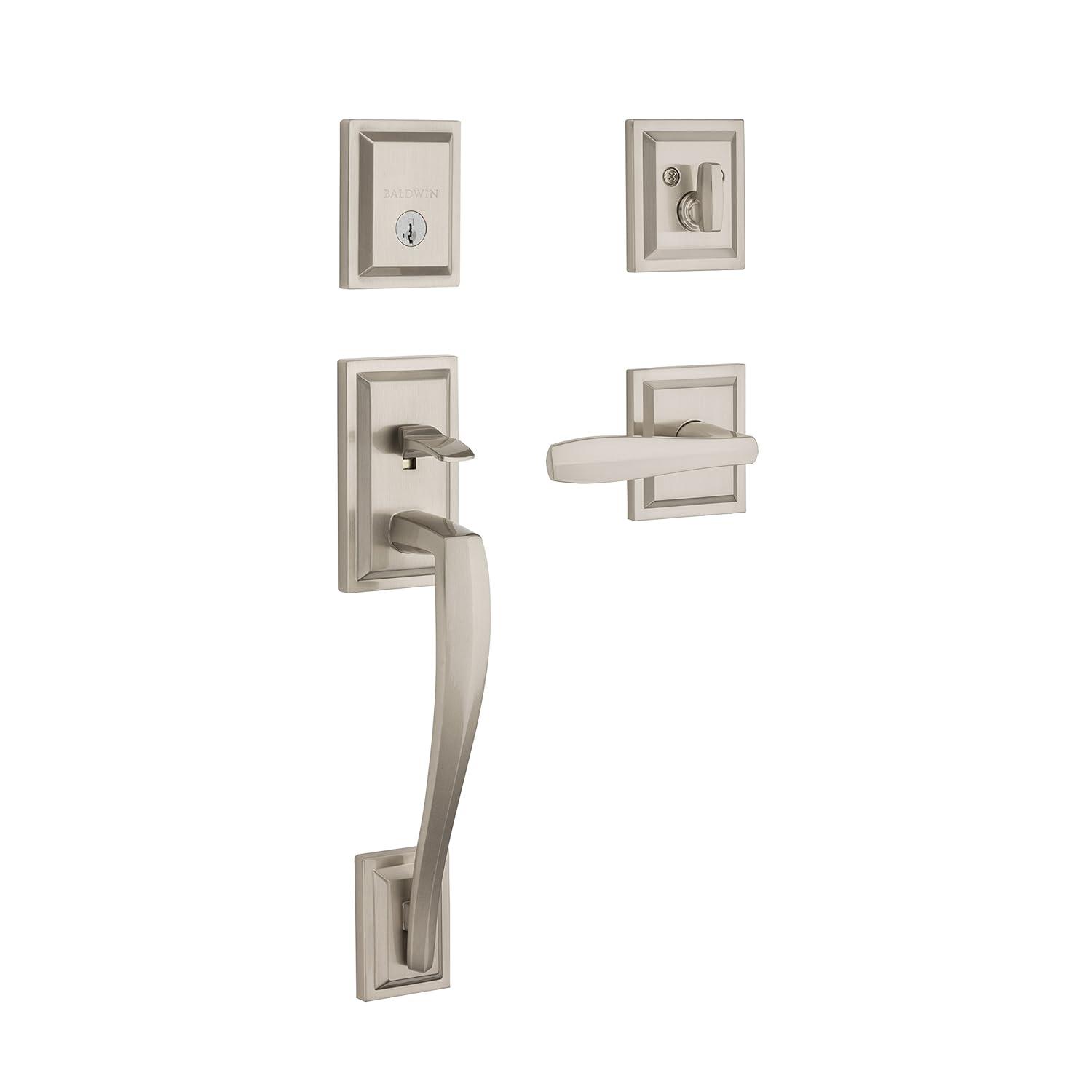 Torrey Pines Satin Nickel Single-Cylinder Deadbolt Handleset