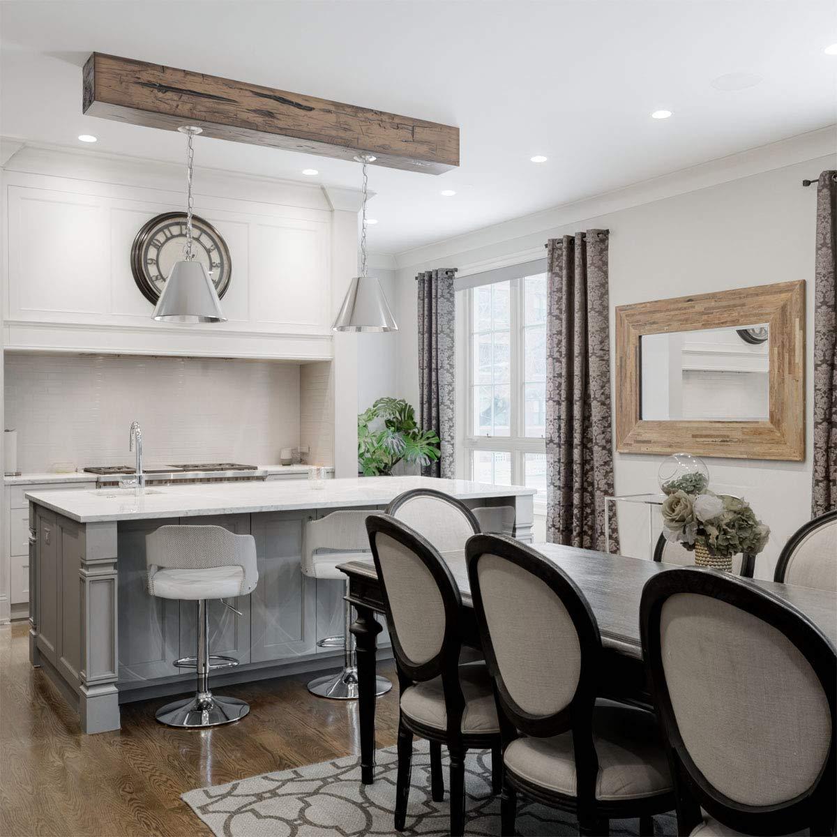 Ekena Millwork Hand Hewn Timberthane Faux Wood 3-Sided Ceiling Beam (U-beam)