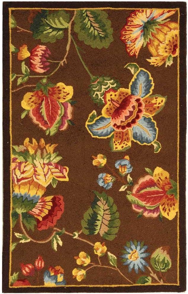 SAFAVIEH Chelsea Hayleigh Floral Wool Area Rug, Ivory, 2'6" x 4'