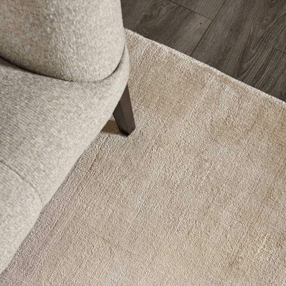 Solo Rugs Knotted, 5' x 8' Lodhi Contemporary Solid Hand Loomed Area Rug, Sepia