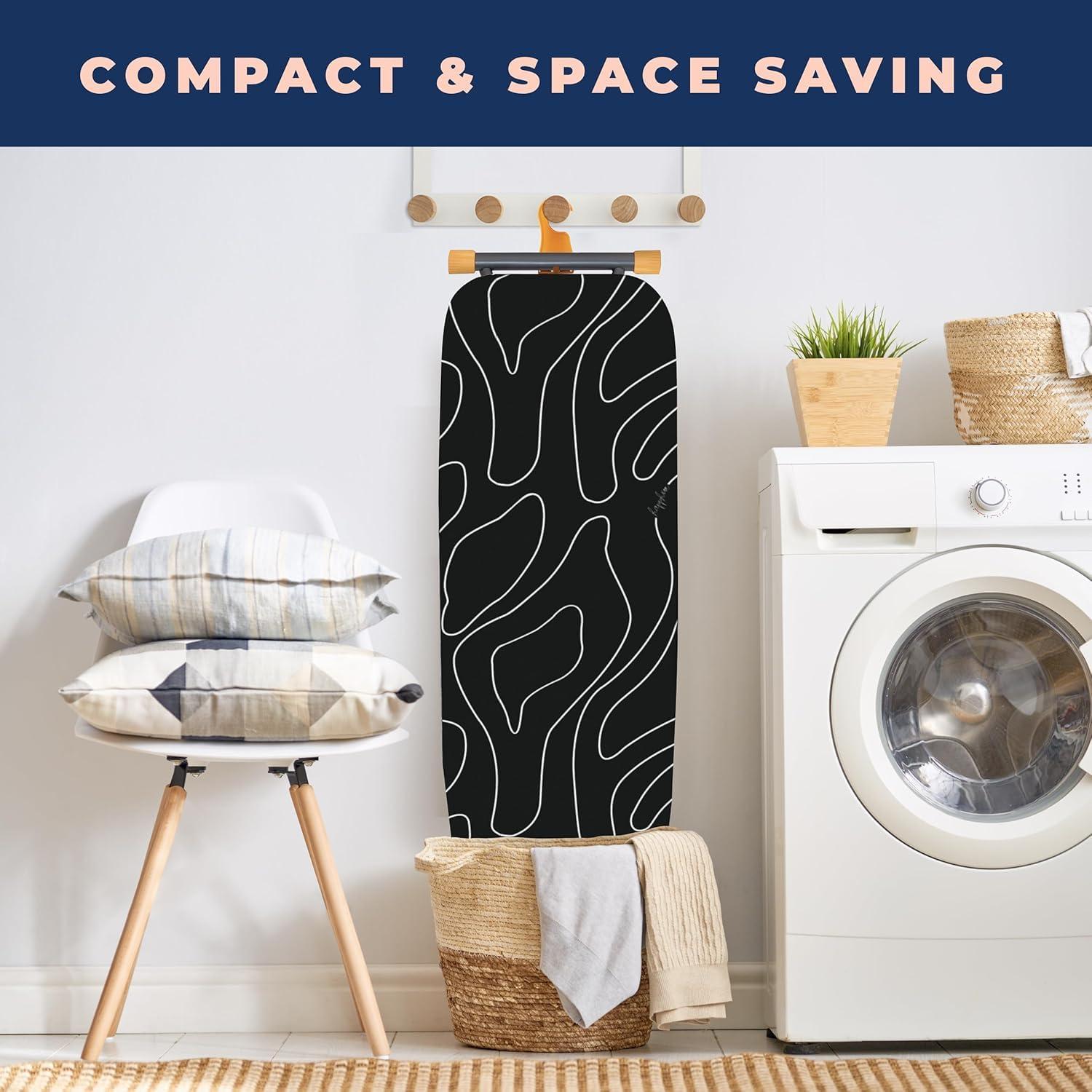 happhom 12 x 30 Tabletop Ironing Board Cover with Elasticized Edges, Fits Small, Table Top and Mini Boards