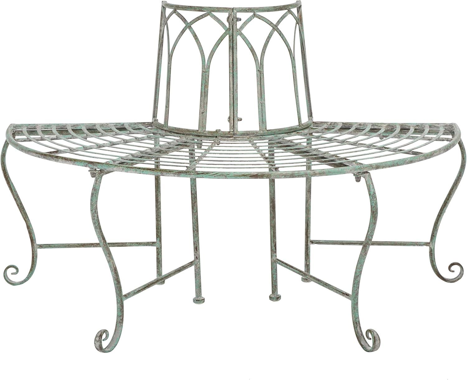 Abia Tree Bench - Outdoor - PAT5018 - Antique Dark Green - Safavieh