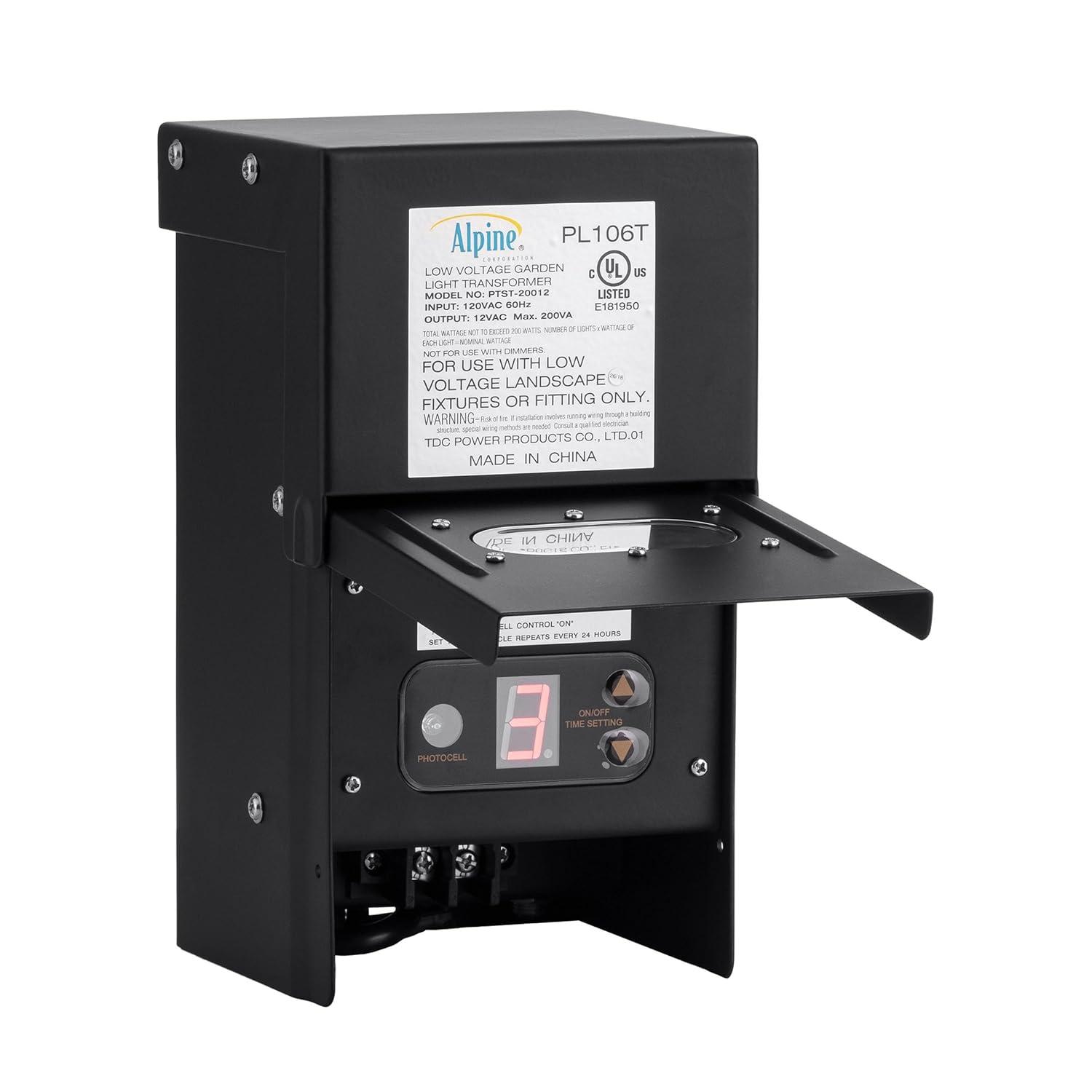 Alpine 200 Watt Transformer with Timer and Photo Cell PL106T