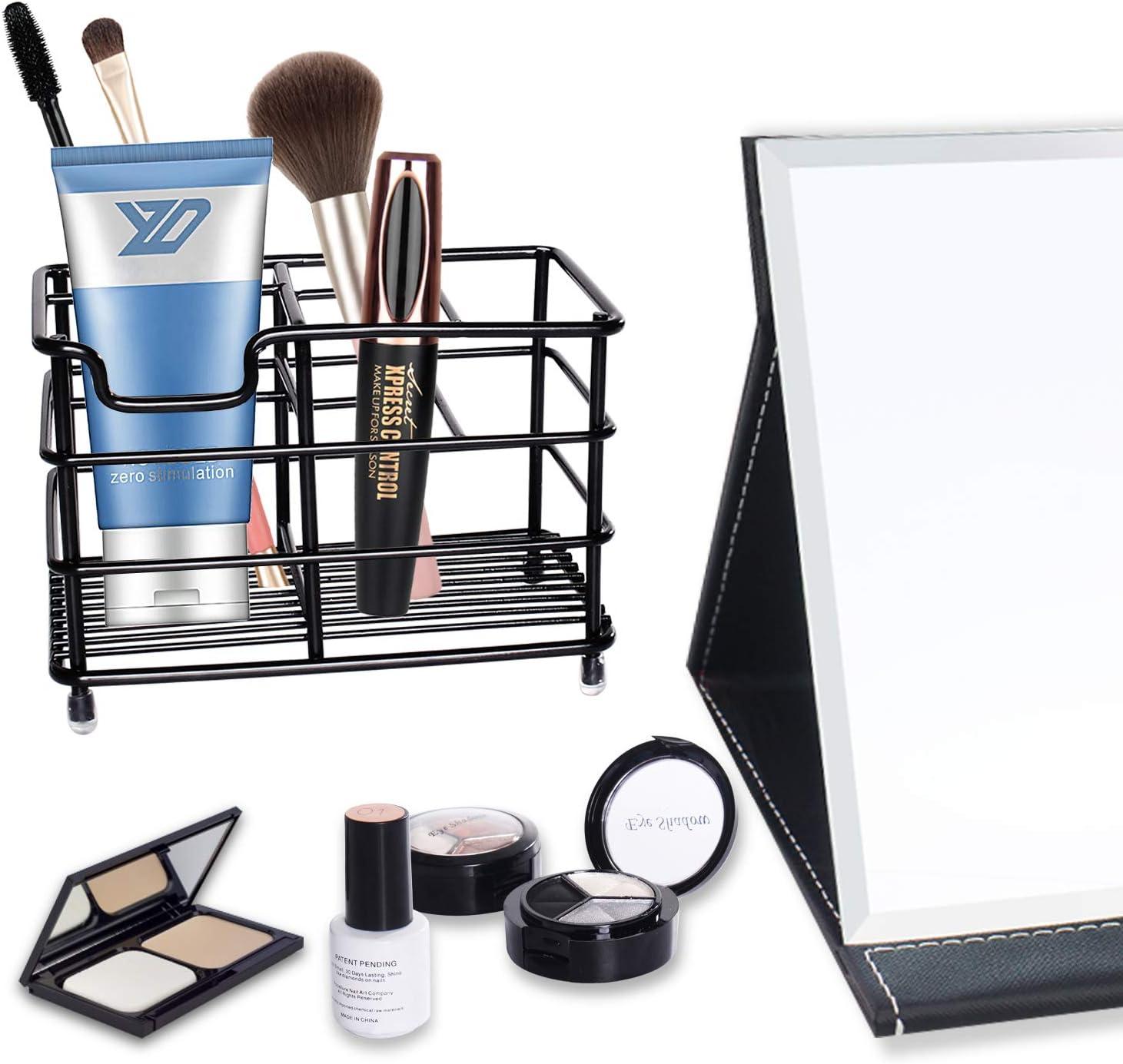 HYRIXDIRECT Toothbrush Holders for Bathrooms Stainless Steel Rustproof Toothbrush and Toothpaste Holder Organizer Tooth Brush Storage Stand