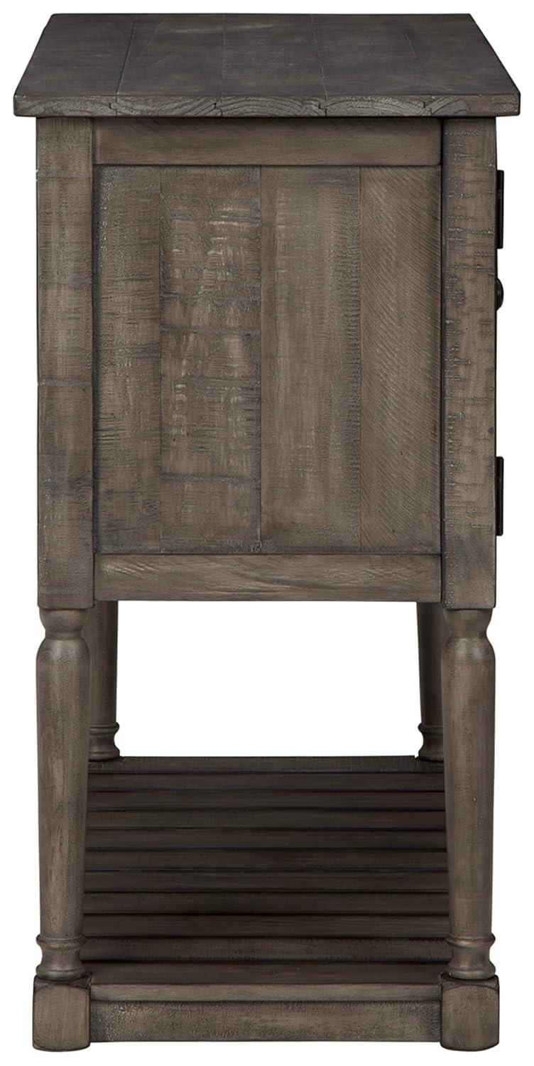 Signature Design by Ashley Casual Lennick Accent Cabinet  Antique Gray