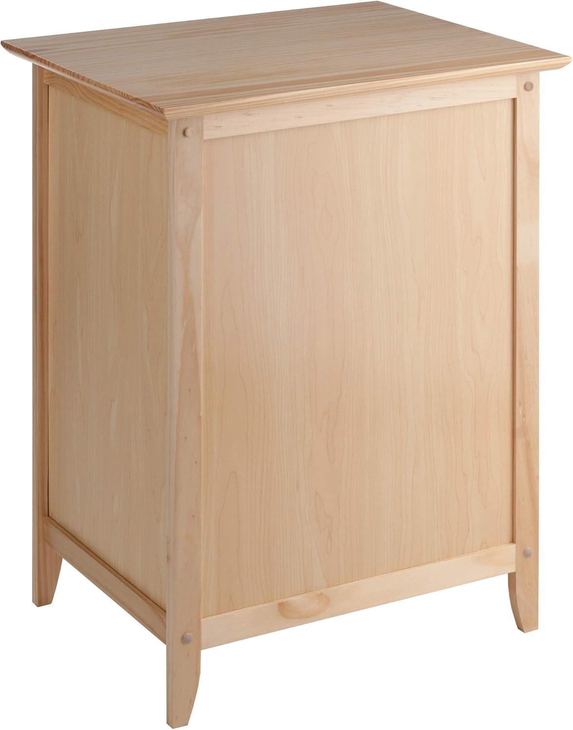 Winsome Henry Nightstand Natural: Bedside Table with Cabinet Door, Wood Veneer, MDF Frame, Assembly Tools Provided