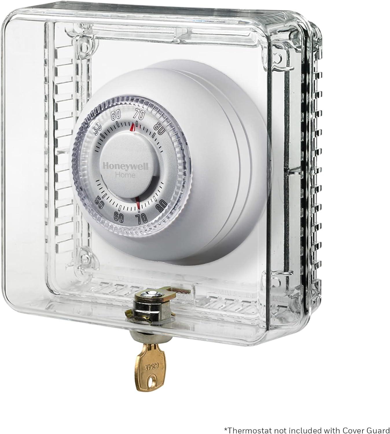 Clear Plastic Thermostat Guard with Key Lock