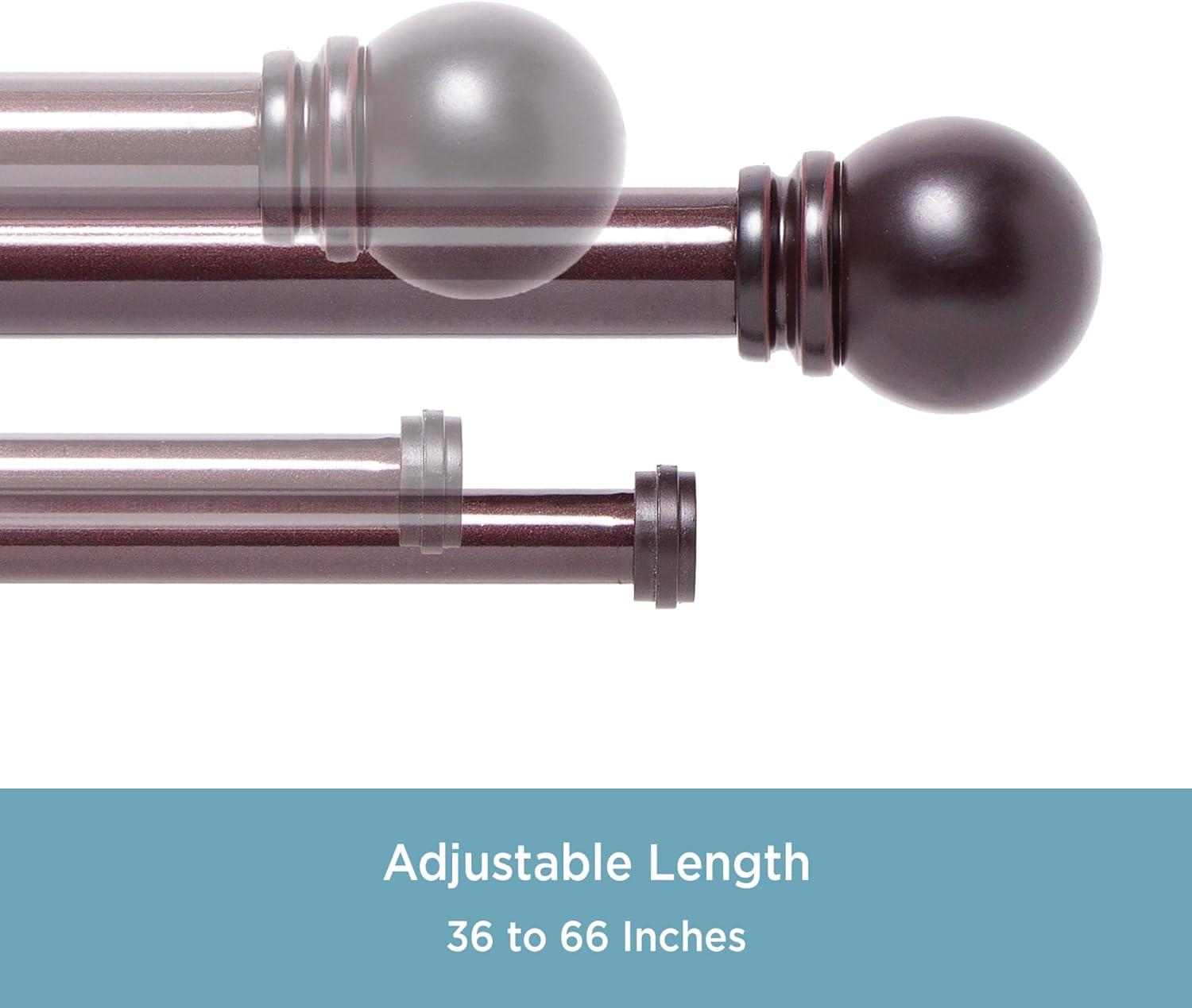 Hamlin Double 1" Steel Adjustable Double Curtain Rod