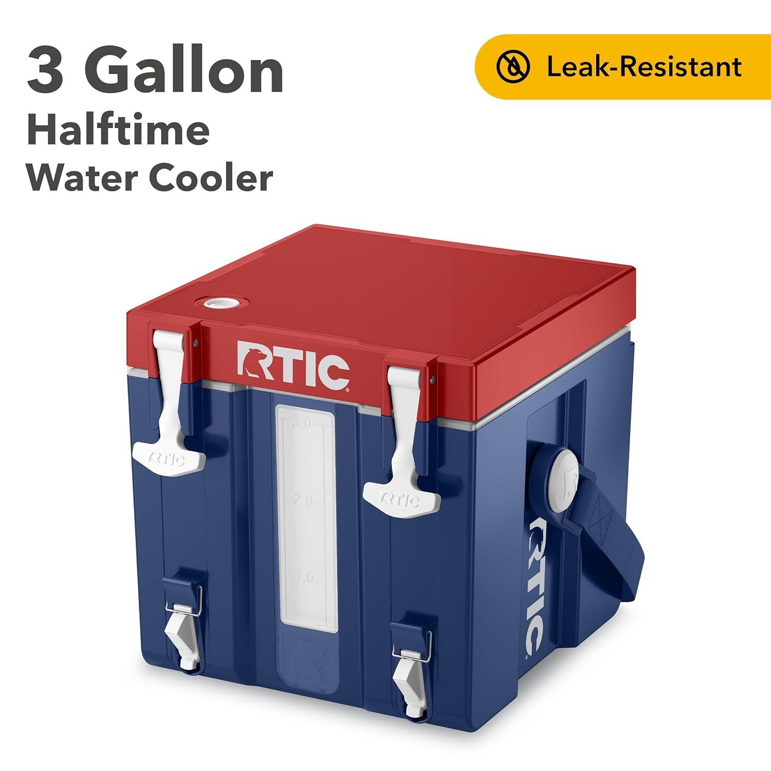 RTIC Halftime Water Cooler, 3 Gallon Hard-Sided Water Cooler, Patriot