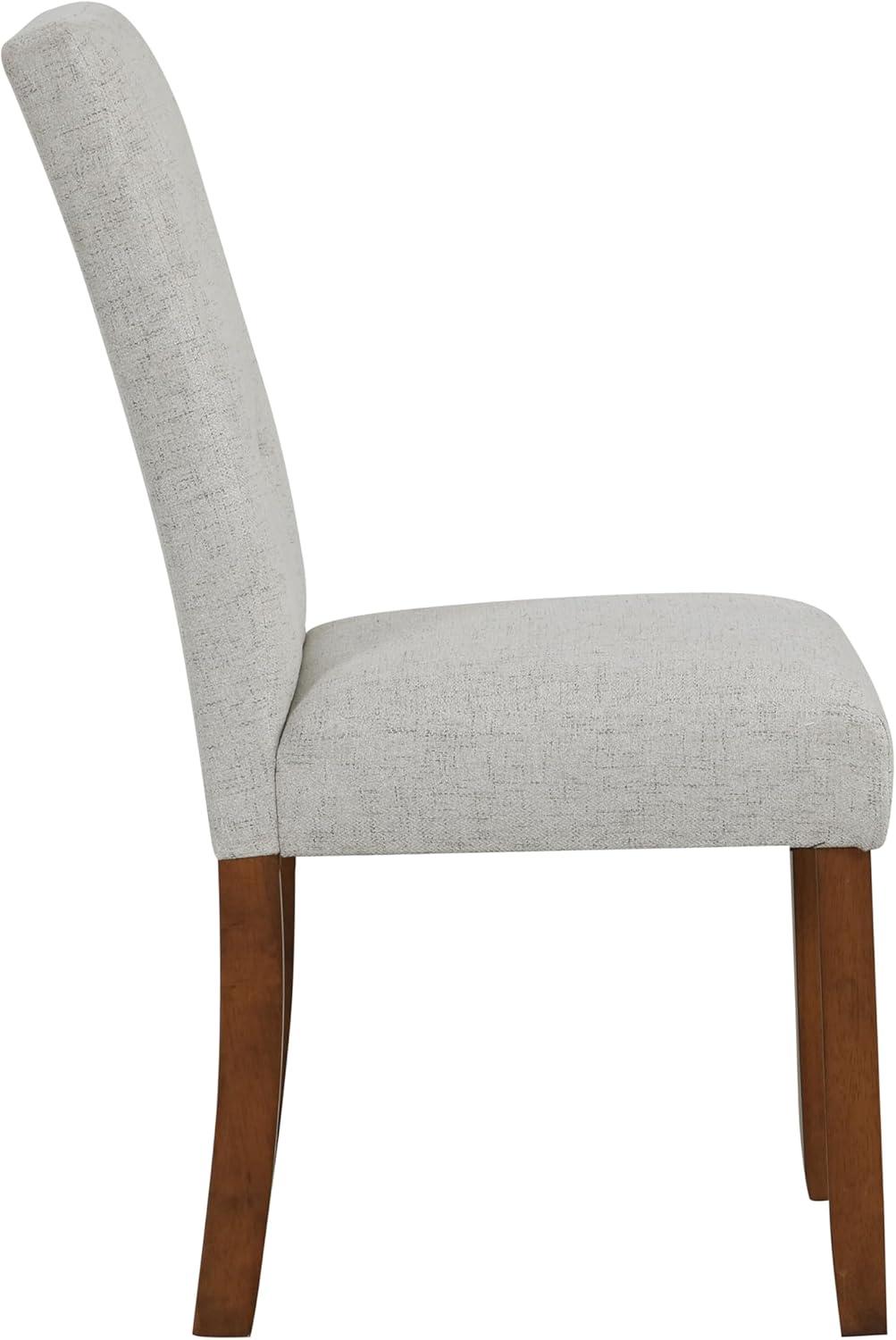 HomePop Set of 2 Tufted Back Dining Chairs Gray: Upholstered Polyester, Plywood Frame, 300 lbs Capacity