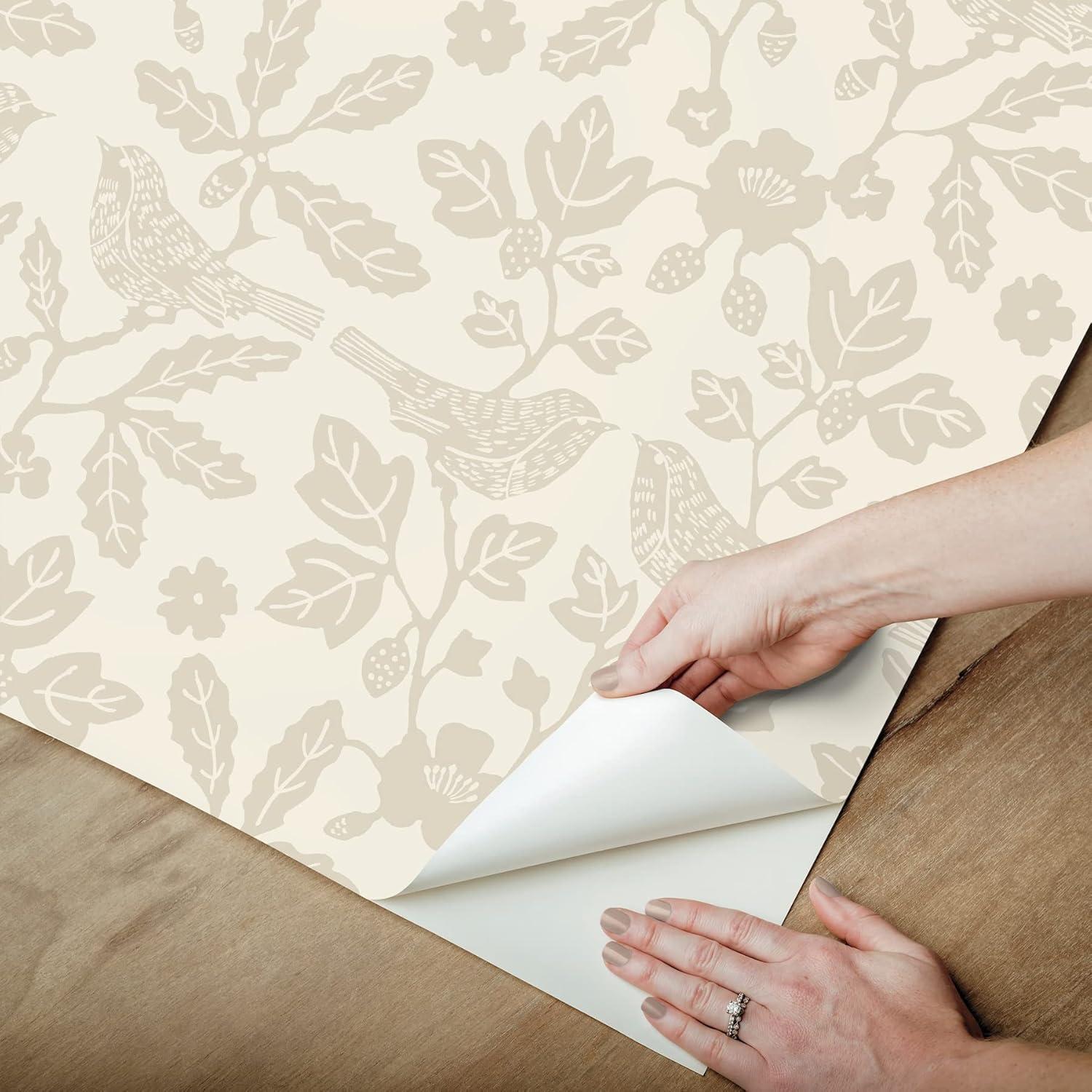 Sparrow and Oak Peel + Stick Wallpaper by Erin & Ben Co. - Wicker