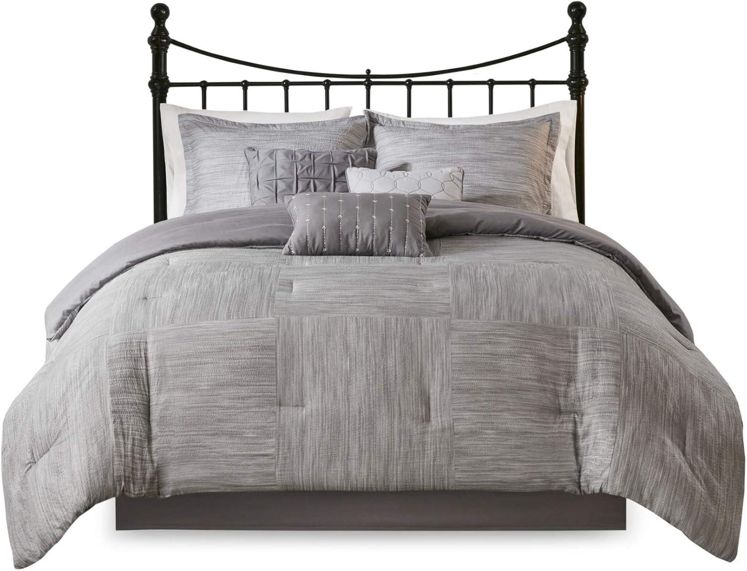 Madison Park Walter 7 Piece Printed Weave Seersucker Comforter Set