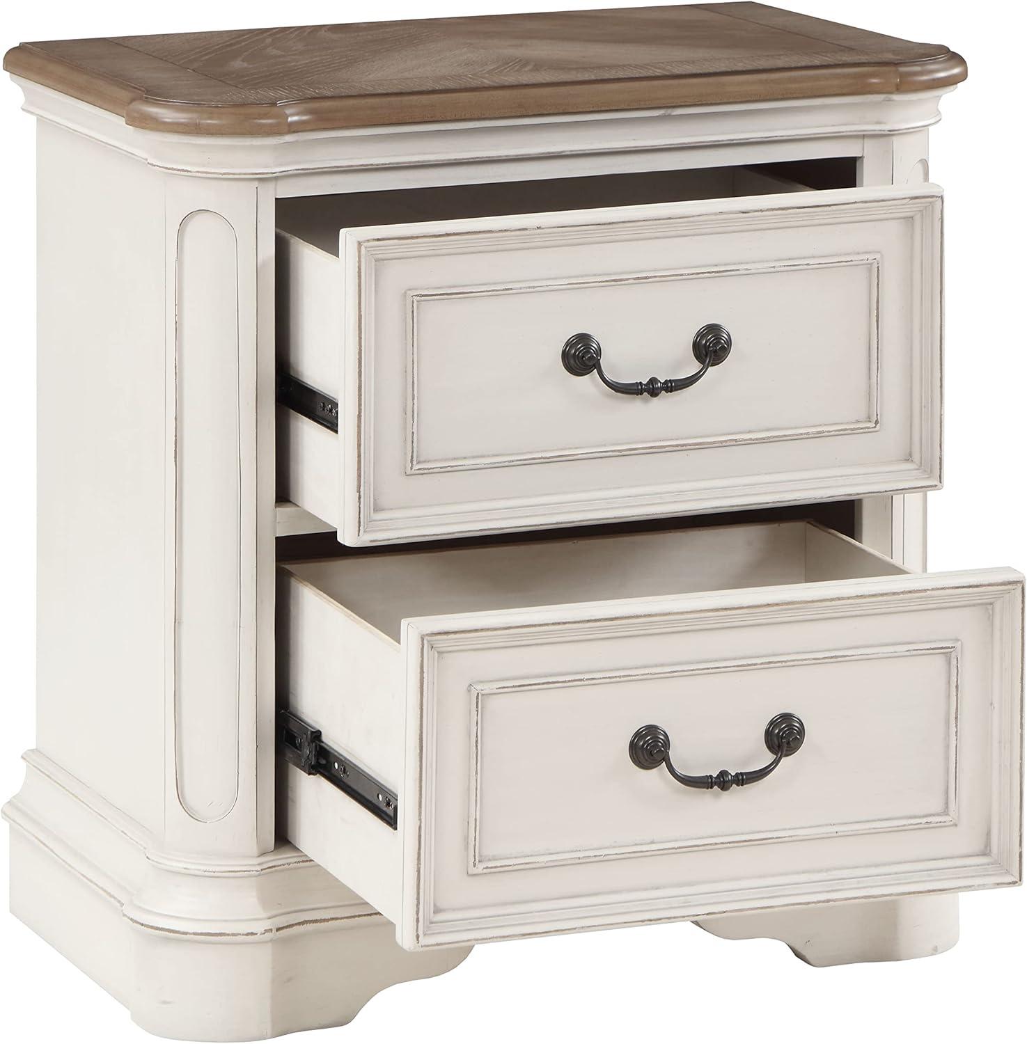 28&#34; Florian Nightstand Antique White Finish - Acme Furniture